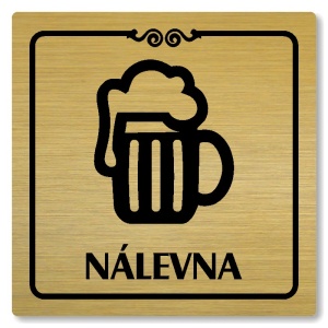 Nálevna, 118x118mm, zlatá, Texas